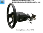 05057266ae 2005 2006 Dodge Ram Steering Wheel & Column W/ Tilt Key Quad Reg Cab. Fixed Price $229.00.