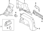 Genuine Nissan Interior Quarter Panel Trim 84940-7lf0a. Fixed Price $226.85.