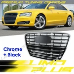 Front Bumper Grille Radiator Grill Gloss Silver Grid For Audi A8 D4 2011-2014. Fixed Price $188.99.