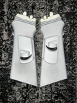 Audi 2013-2016 A4 S4 Upper Center Pillar Trim Set Left And Right-silver). Fixed Price $80.00.