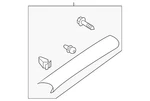 Genuine Volkswagen Windshield Pillar Trim 561-867-234-b-5t5. Fixed Price $51.99.