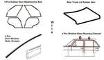 Full Rubber Door Trunk Weatherstrips Gasket Seals 13 Pcs For Mercedes Benz W114. Fixed Price $350.55.