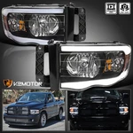 Black Fits 2002-2005 Dodge Ram 1500 2500 3500 Led Tube Headlights Left+right. Fixed Price $138.38.