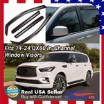 In-channel Vent Window Visors Rain Guard Wind Deflector For 14-24 Infiniti Qx80. Fixed Price $59.99.