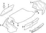Genuine Nissan Trunk Trim Scuff Plate Bracket 84921-5ef0a. Fixed Price $98.75.