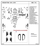 Interior Real Carbon Fiber Dash Trim Kit For Nissan Titan 2016-2019. Fixed Price $295.00.