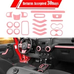 18pcs Car Interior Accessories Cover Trim Kit Pink For Jeep Renegade 2015-2020. Fixed Price $59.99.