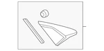 Genuine Honda Garnish Assembly L Rear Pillar Corner 75474-tgg-a02. Fixed Price $57.89.
