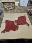 Orig. Gm 1965 1966 1967 Chevy Corvette C2 Kick Panels W/red Windlace Carpet Oem. Fixed Price $95.00.