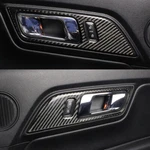 Carbon Fiber Interior Door Handle Frame Trim Sticker Decor For Mustang 2015+. Fixed Price $44.95.