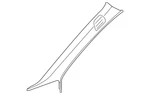 Genuine Audi Windshield Pillar Trim 4k0-867-234-d-3gx. Fixed Price $107.44.
