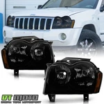 Black Smoked 2005 2006 2007 Jeep Grand Cherokee Headlights Headlamps Left+right. Fixed Price $99.99.