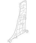 Genuine Mazda Door Pillar Post Trim Set Kb7w-68-220-02. Fixed Price $15.09.