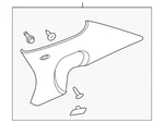 Genuine Gm Shale Driver Side Quarter Upper Trim Panel 25858569. Fixed Price $11.90.