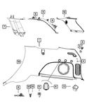 Genuine Mopar Quarter Trim Panel Right 1gu361u5ah. Fixed Price $842.38.