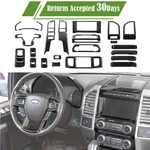 Carbon Fiber Interior Set Dash Panel Cover Trim Combo Kit For Ford F-150 2015-20. Fixed Price $132.99.