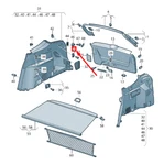 New Vw Arteon 3h7 Luggage Compartment Trim Tie-down Hook 3v9867615za2. Fixed Price $29.50.