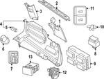 Genuine Nissan Interior Quarter Panel Trim 84940-7ja0a. Fixed Price $78.70.