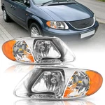For 2001-2007 Dodge Caravan Chrysler Town & Country L&r Chrome Headlights. Fixed Price $57.99.