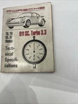 Porsche 911 Sc Turbo 3.3 Technical Specs 1st Edition 1981 Print Oe 78 79 80 81. Fixed Price $175.00.