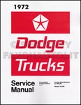 1972 Dodge Truck Shop Manual 72 Pickup Power Wagon D100-d800 W100-w300 Service. Fixed Price $54.00.
