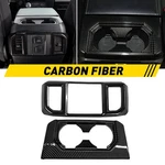 Fits Ford F150 2015-20 Carbon Fiber Rear Cup Holder & Air Vent Outlet Trim Cover. Fixed Price $43.69.
