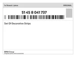 Genuine Bmw Set Of Decorative Strips 51458041737 New. Fixed Price $1240.39.