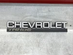 1995- 2000 Chevrolet Chevy Tahoe Rear Tailgate Emblem 95, 96, 97, 98, 99, 00 Gm. Fixed Price $25.00.