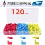 (120pcs) Flag Connectors Quick Wire Terminals 22-10 Gauge Right Angle Spades. Fixed Price $19.79.