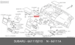Genuine Oe Ring Center Vent Left Hand 66111fj010 For Subaru 66111-fj010. Fixed Price $8.14.