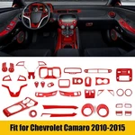 Red Center Console Steering Dash Full Decor Trims Kit For Chevy Camaro 2010-2015. Fixed Price $36.99.