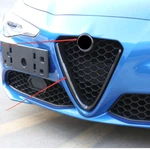 For Alfa Romeo Giulia Carbon Abs Front V Shape Grille Cover + Logo Ring Trim Usa. Fixed Price $366.99.
