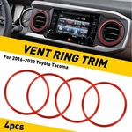 4pcs A/c Vent Ring Trim Covers Outlet Red For Toyota Tacoma 2016-2022. Fixed Price $15.49.