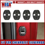 Door Lock Cover Buckle Trim For Chevrolet Silverado Gmc Sierra 14+ Carbon Fiber. Fixed Price $15.54.