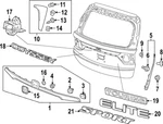 Honda 74895-thr-a00 Lh Upper Tailgate Molding Assy. 18-24 Odyssey New Genuine. Fixed Price $16.97.