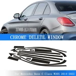 Glossy Black Chrome Delete Window Trims For Mercedes Benz C Class W205 2014-2022. Fixed Price $37.20.