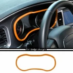 Center Console Dashboard Instrument Frame Cover Trim For Dodge Charger 15+orange. Fixed Price $17.33.
