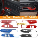 Door Window Lift Switch Button Panel Decoration Cover For Ford Mustang 15-23. Fixed Price $24.99.