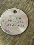 1959 Ferrari Race Car Key Fob 59 Brass. Fixed Price $14.95.