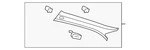 Genuine Audi Windshield Pillar Trim 4g0-867-233-d-25m. Fixed Price $636.49.