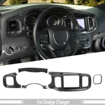 Carbon Fiber 8.4in Interior Center Console Dash Cover Trim For Dodge Charger 15+. Fixed Price $61.99.