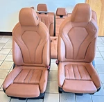 18-20 Bmw 530e G30 Front & Rear Leather Sport Seat Full Complete Set Oem Cognac. Fixed Price $1487.99.