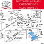 Toyota Land Cruiser 100 Cover Steering Column Set 45286-60340-b1 45287-60331-b1. Fixed Price $125.28.