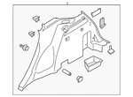 Genuine Ford Quarter Trim Panel Ej7z-7831012-bj. Fixed Price $115.57.