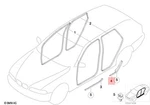 Genuine Bmw X5 E53 3.0d 3.0i 4.4i 4.6is Rear Left Entrance Cover 51478254295. Fixed Price $45.70.