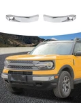 2x Chrome Front Fog Light Lamp Frame Cover Trims Set For Ford Bronco Sport 2021+. Fixed Price $38.99.