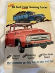 1956 Ford F100 Pick Up / Other Commercial Truck Vehicle Sales Brochure. Fixed Price $21.95.