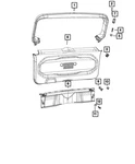 Genuine Mopar Lift-gate Trim Upper Panel 5vy04gtvaa. Fixed Price $21.55.
