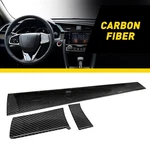3x Carbon Fiber Front Center Dashboard Console Cover Trim For Honda Civic 16-21. Fixed Price $18.99.