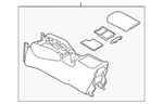 Genuine Nissan Console Assembly 96910-6fl0a. Fixed Price $480.03.